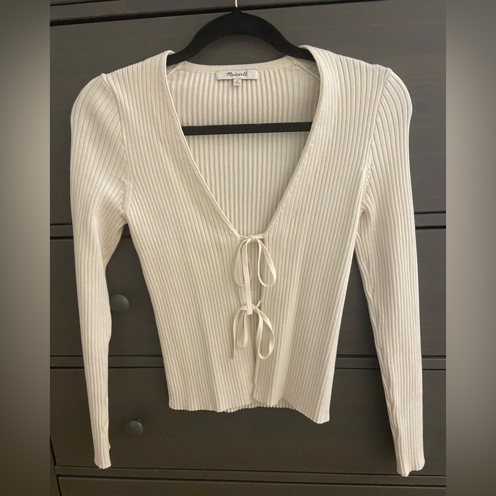 Madewell Tie Front Sweater XS